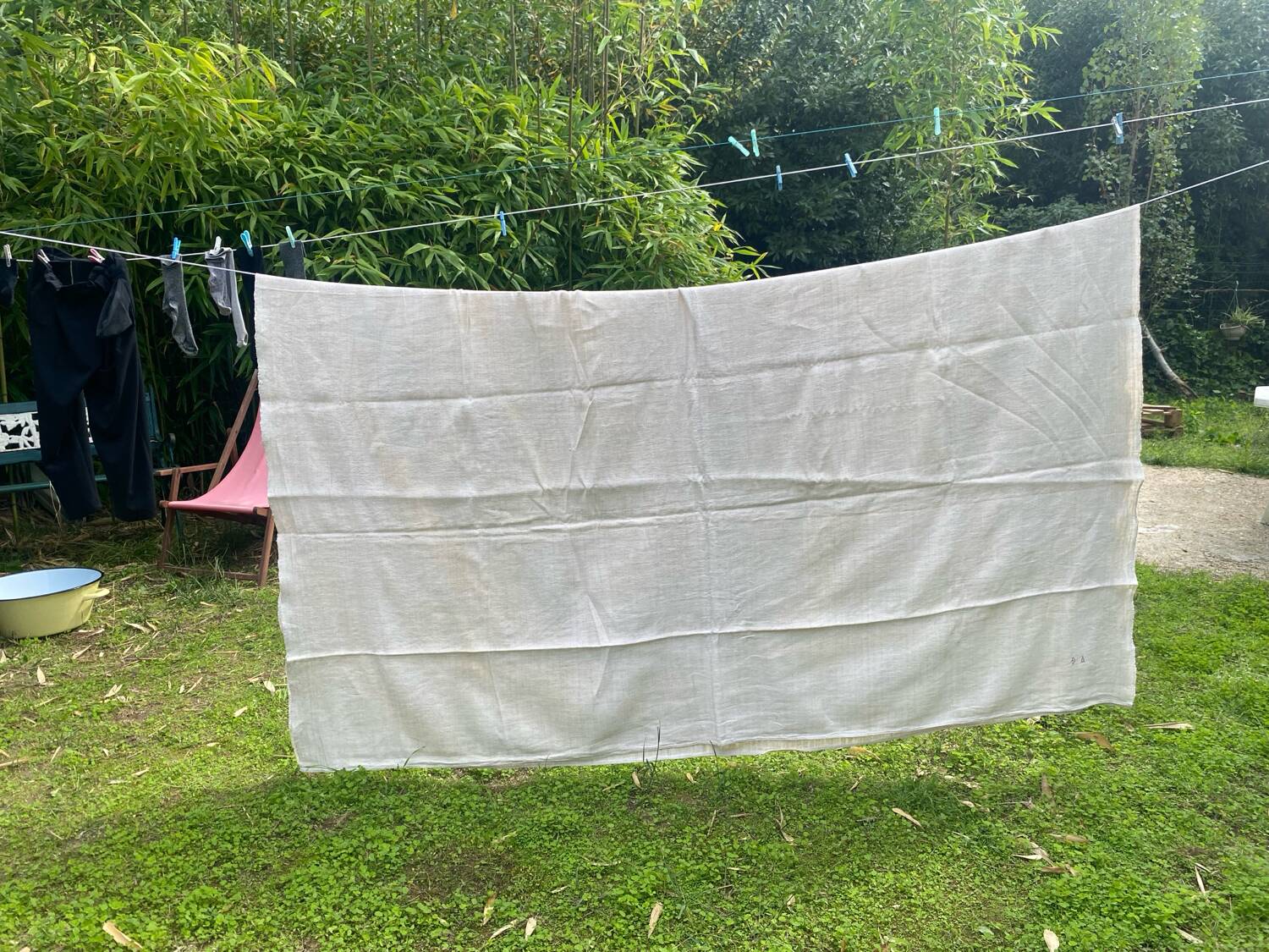 Drap chanvre ancien XIX