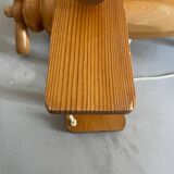 Vintage pine airplane pendant light