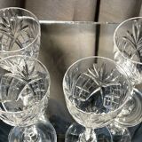 Suite of 4 port or wine glasses st louis crystal cooked wine glasses transparent chantilly model table art