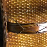 Vintage picking basket in braided wicker