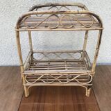 Rattan side table