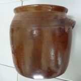 Pot à graisse ou pot à confit en grès