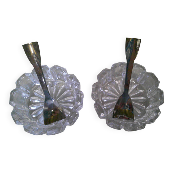 Salière et poivrière en cristal