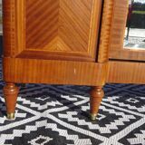 Louis XVI armoire with marquetry and gilded bronze