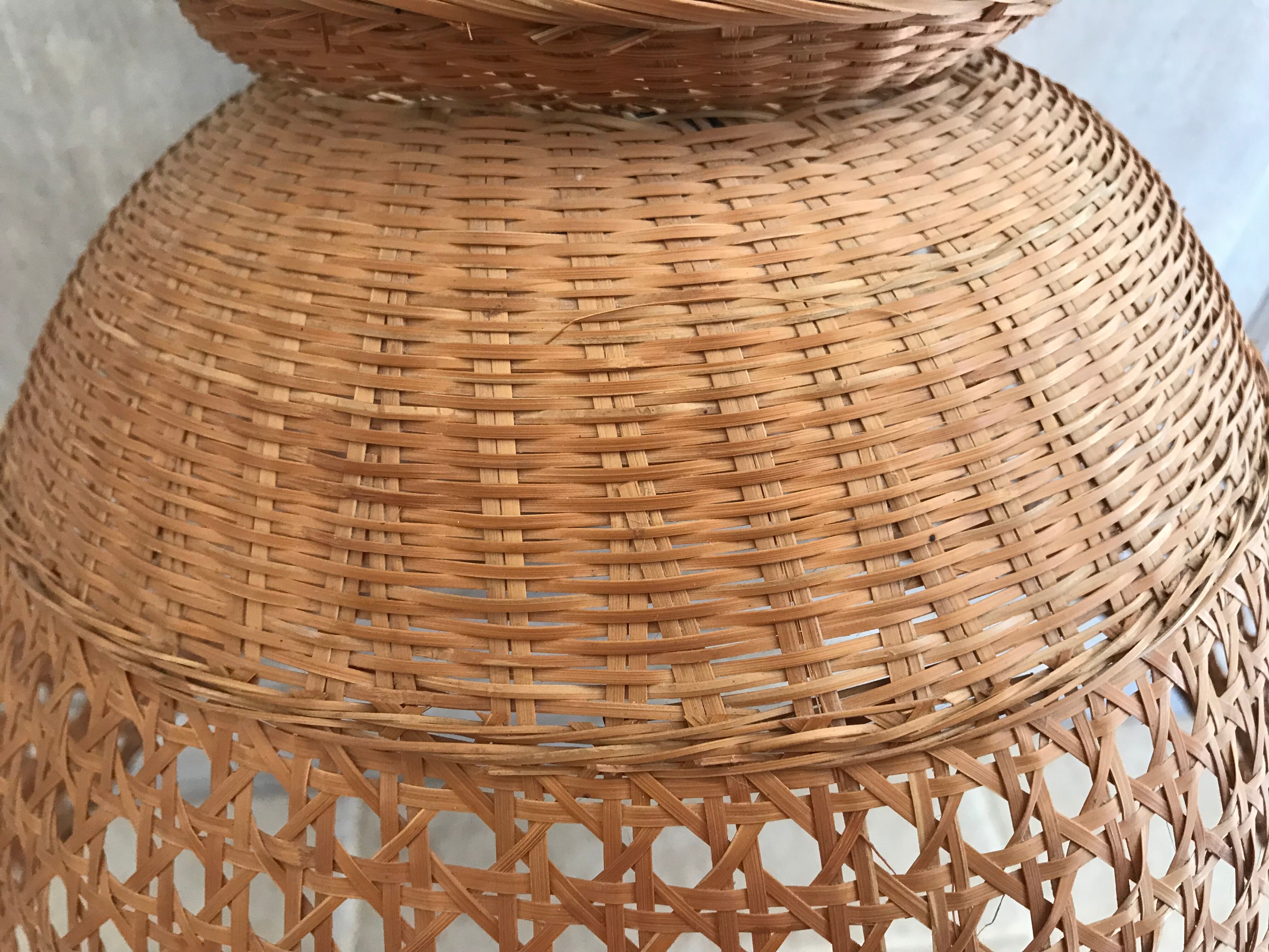 Vintage rattan pendant lamp