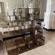 Set of 12 smoked plexi lockers and chrome insert by Michel DUMAS, 1970s