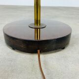 Scandinavian teak and brass floor lamp 60s