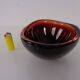 Swedish Burgundy Glass Bowl from Orrefors, 1960s
