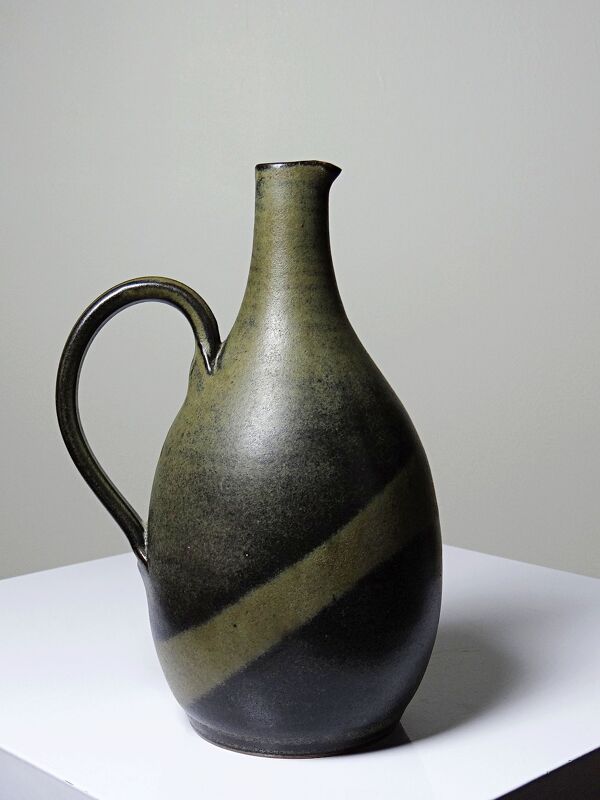 Pichet/cruche poire en grès émaillé vintage années 1960-1970