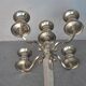 Pair of candlesticks on silver feet