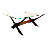 Condor coffee table by frederik schriever-abeln  with new glass tabletop