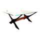 Condor coffee table by Frederik Schriever-Abeln with a new glass top.