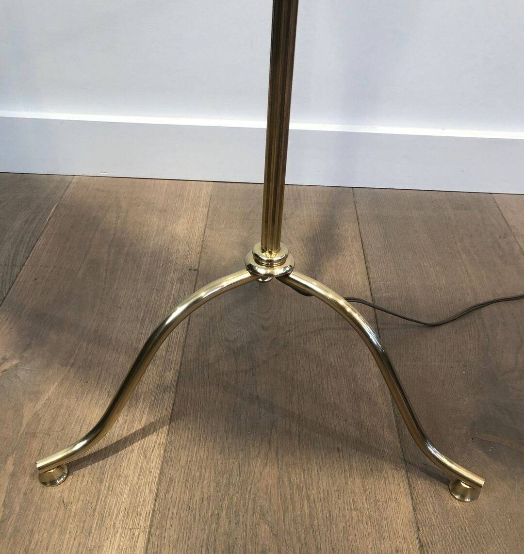 Neoclassical Brass Floor Lamp, in the Style of Maison Jansen