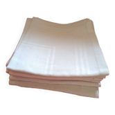 7 Damsée napkins with handmade small day border.