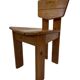 Vintage Brutalist Pine Chair 1970s Minimalist Wood Design