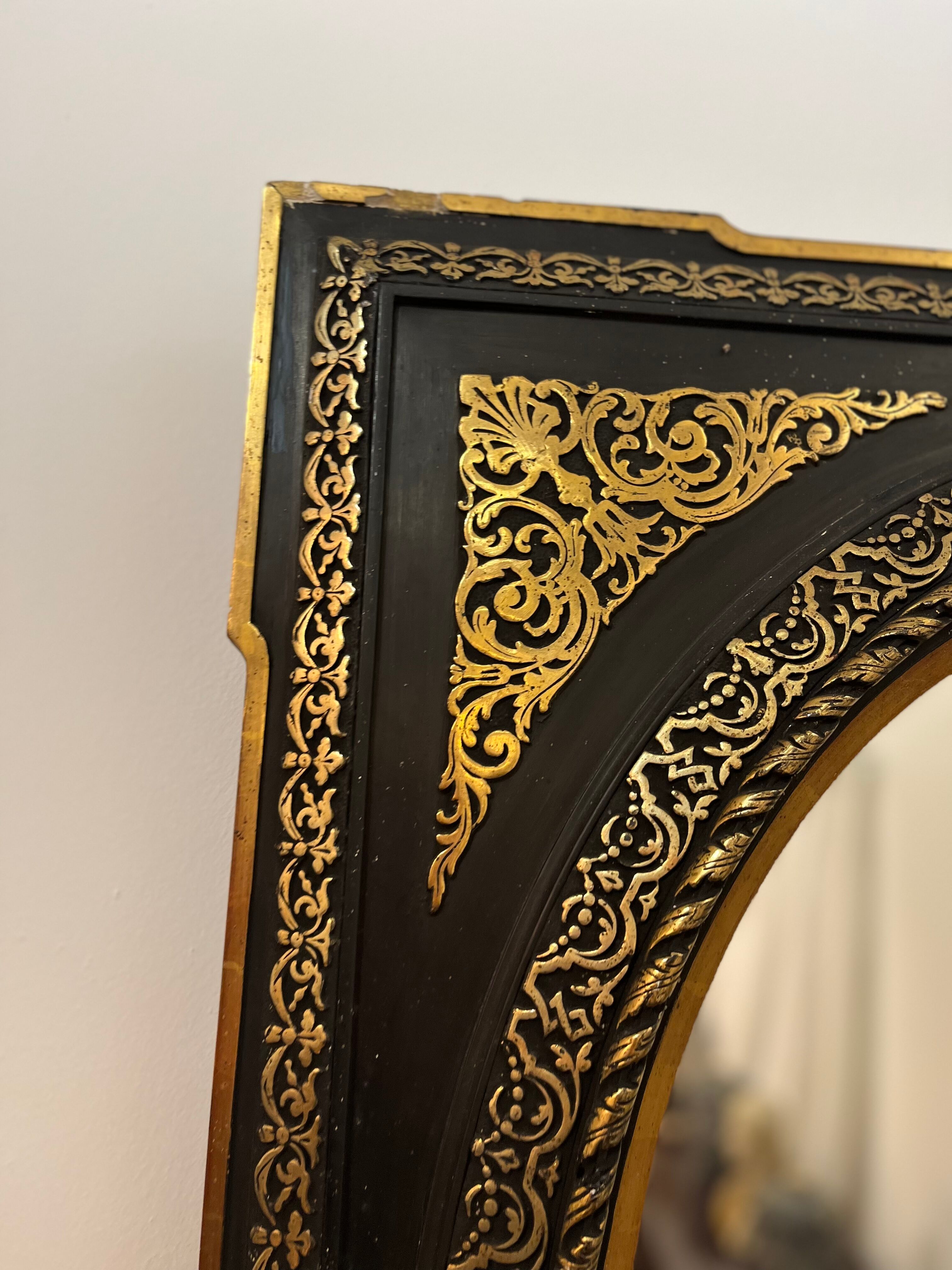 Napoleon 3 black/gold mirror - 97x118cm