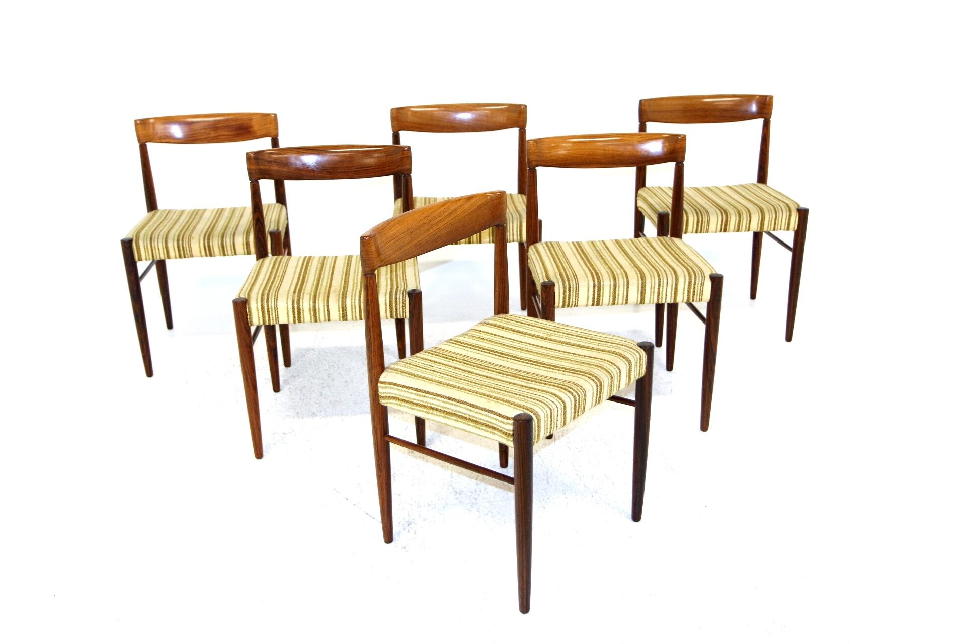 Set of 6 rosewood chairs, H W Klein, Bramin, Denmark, 1960