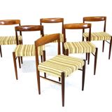Set de 6 chaises en palissandre, h w klein, bramin, danemark, 1960