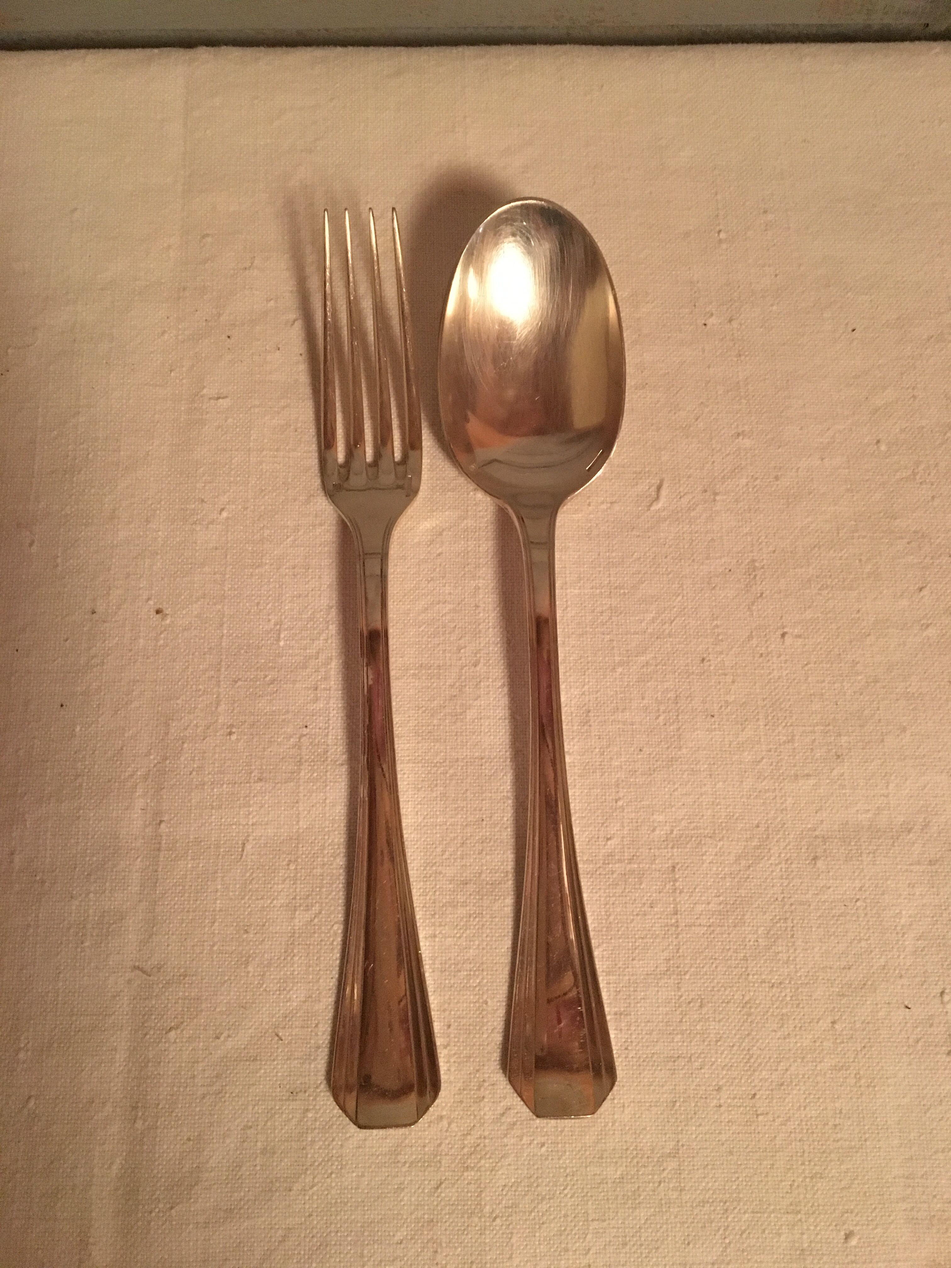 Pair of Christofle monogrammed cutlery