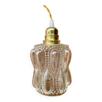 Vintage bubble glass globe pendant light
