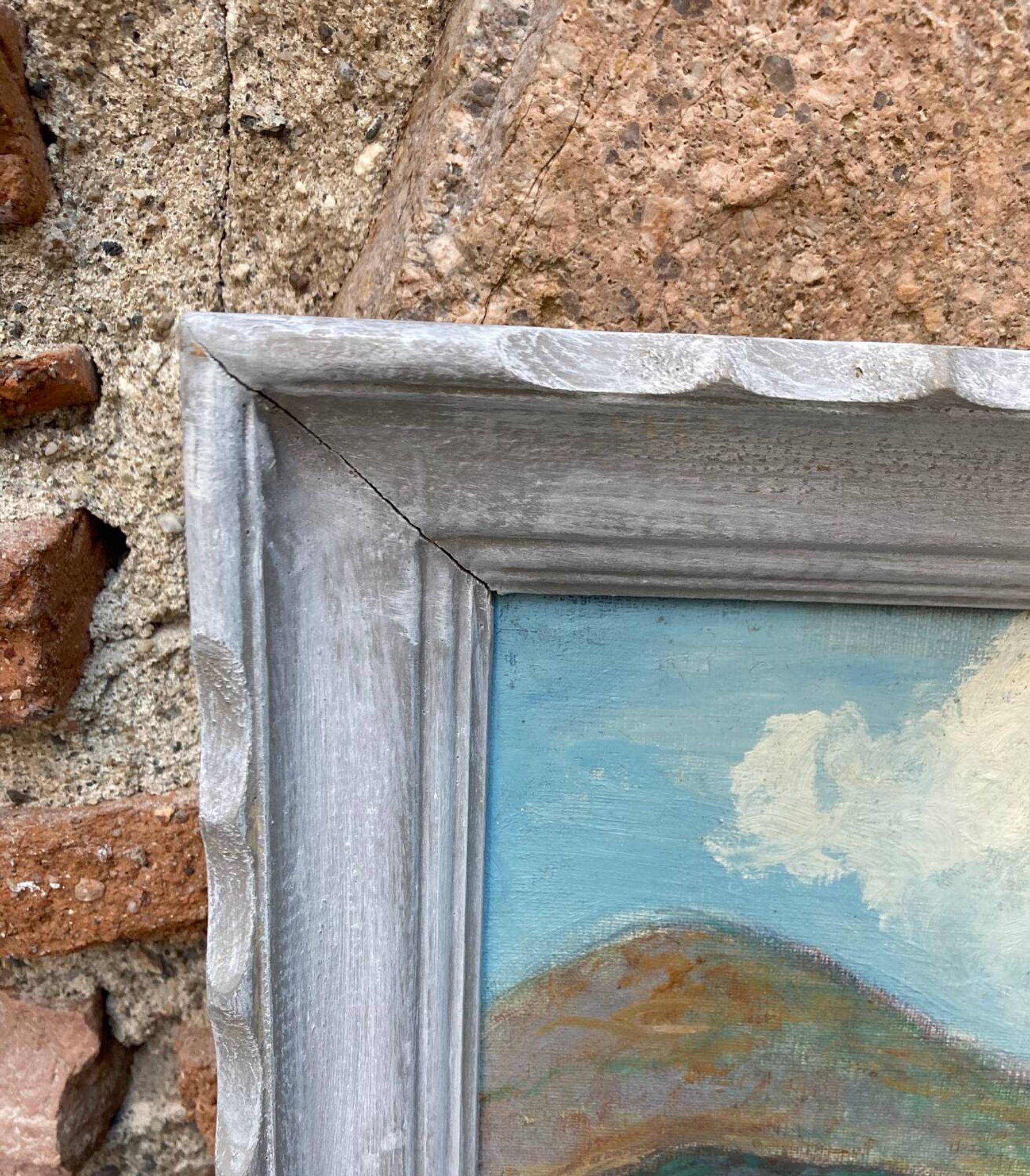 Huile sur toile « Marine » encadrée