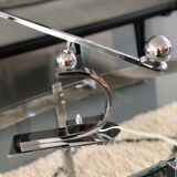 Art Deco desk lamp in stainless steel