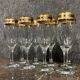 Venice 20th century: 6 Vintage Champagne flutes in crystal and gilding
