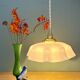 Vintage pendant light in pink opaline.