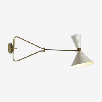 Italian articulable white wall lamp
