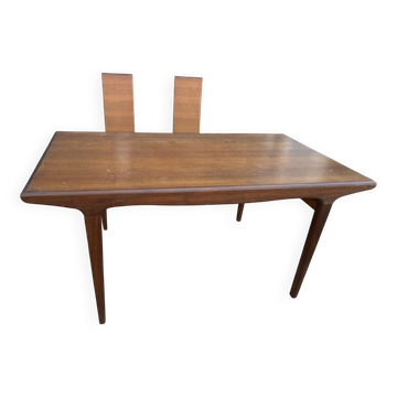 Table rectangulaire, extensible de Style Scandinave en teck