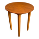 1960s Scandinavian round wooden side table