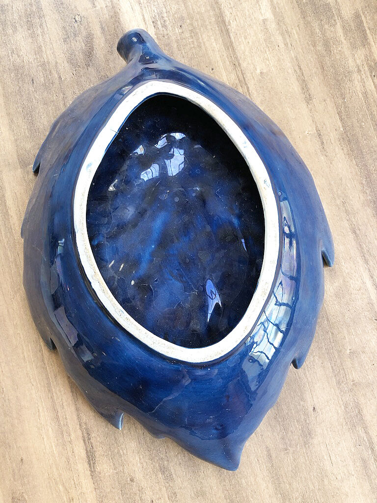 Vallauris blue ceramic sheet dish