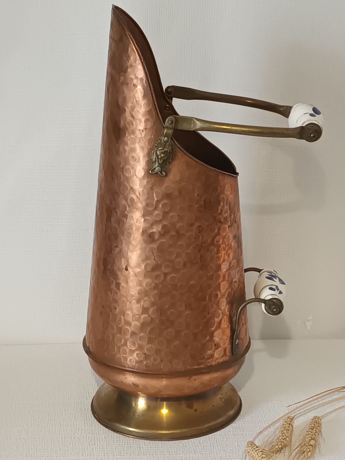 Coal bucket solid copper Holland