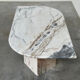 Large Italian postmodern marble coffee table, sculptural vintage stone table, 1980s