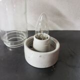 Glass and ceramic wall lamp