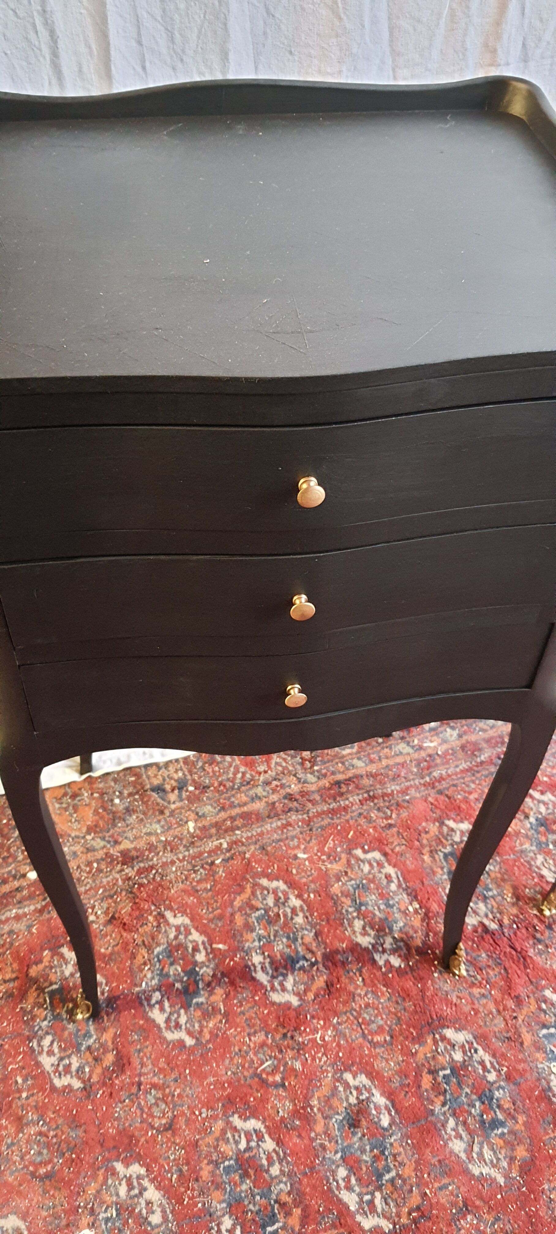 Pair of black bedsides