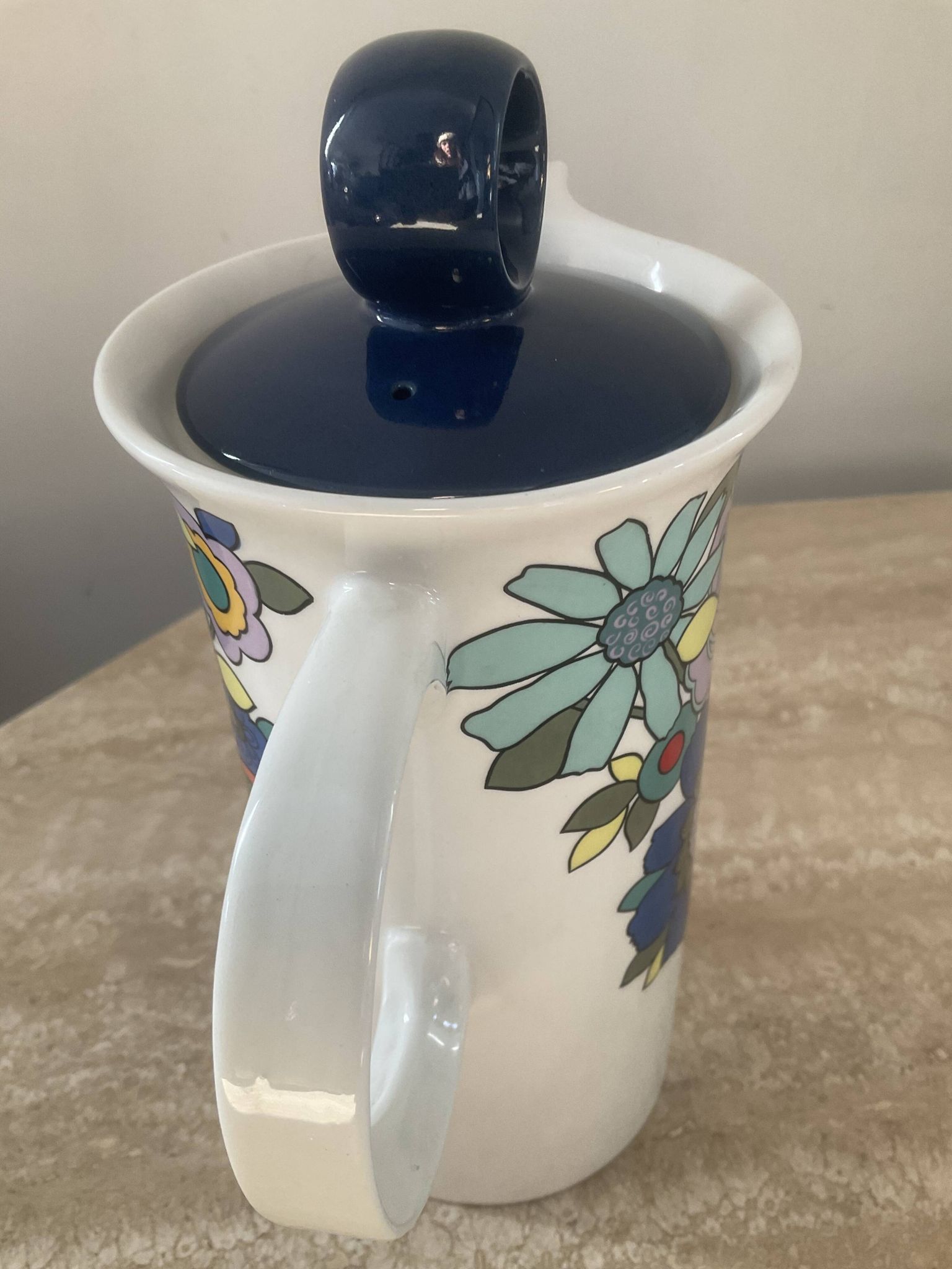 Vintage porcelain coffee maker from the 60s and 70s