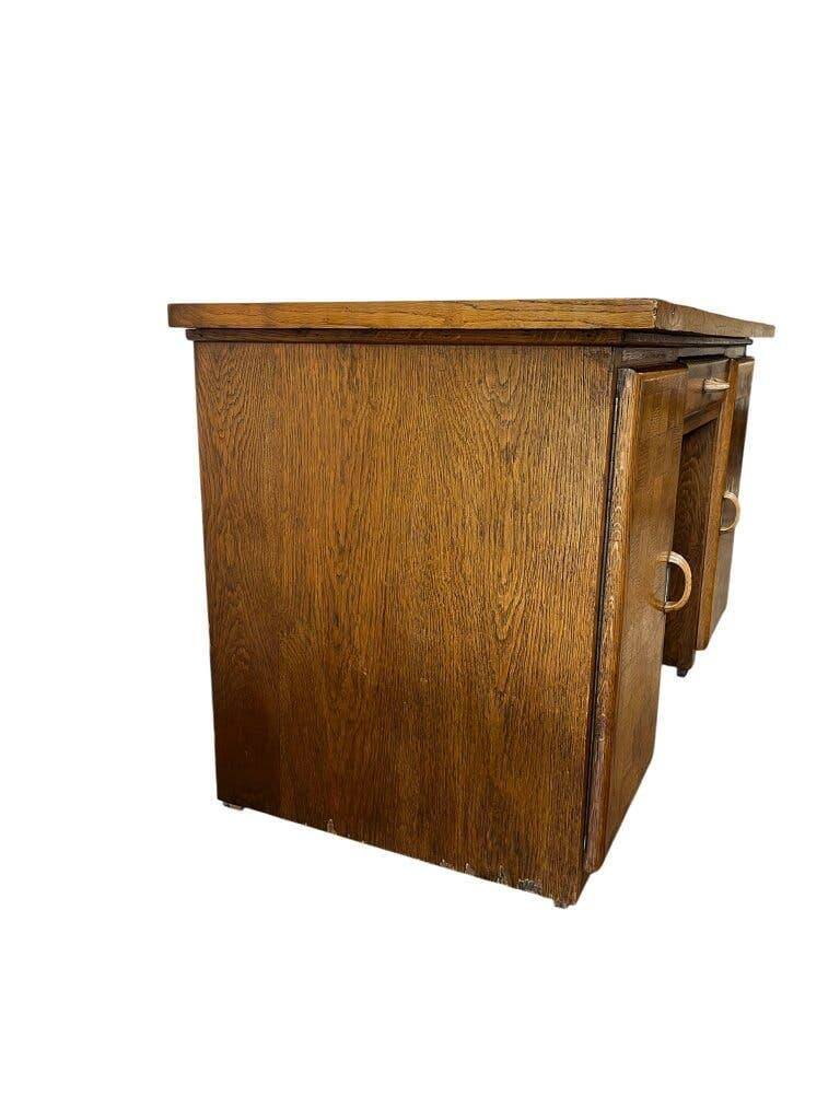 Bureau en bois vintage avec incrustation