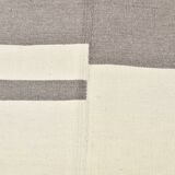 7x9 Cream Gray Handmade Comtemporary Kilim Rug, 225x276Cm