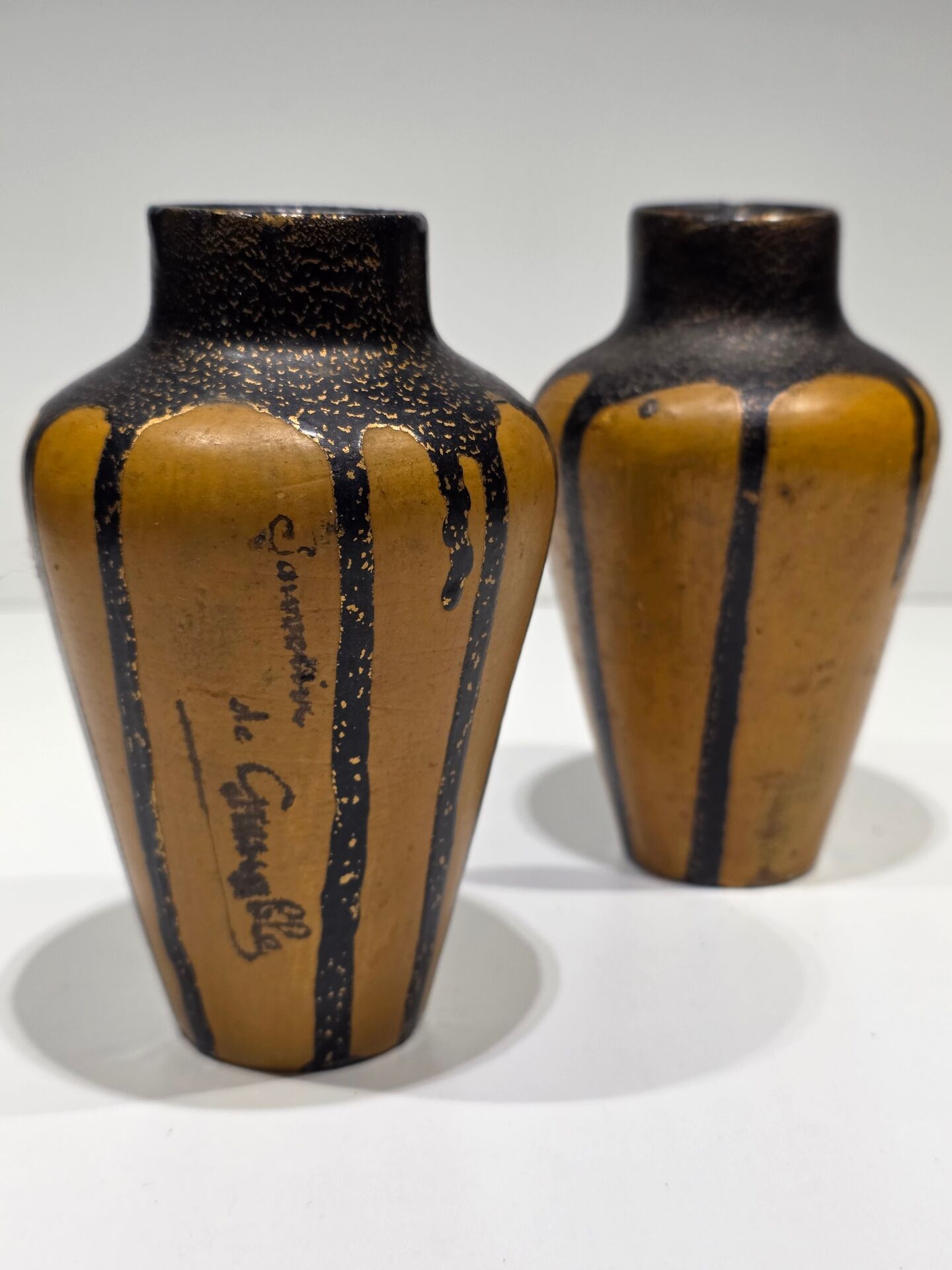 Pair of small ceramic vases early 20th century "Grenoble"