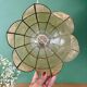 Vintage pendant light in mother-of-pearl and brass