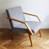 Pair of 1970s Armchairs by Mier with new fabric