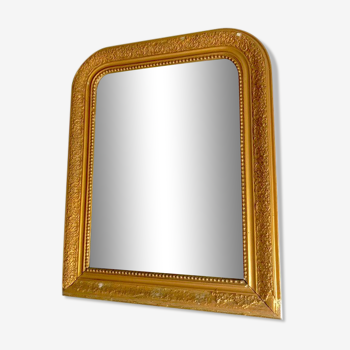 Miroir au mercure Louis Philippe doré 60,5X48,5cm