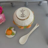 Orange jam jar with spoon 1988
