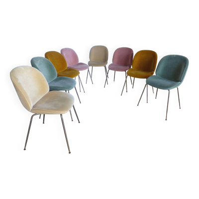Lot de 8 chaises '' Beetle Dining Chair ''  by GUBI design GamFratesi