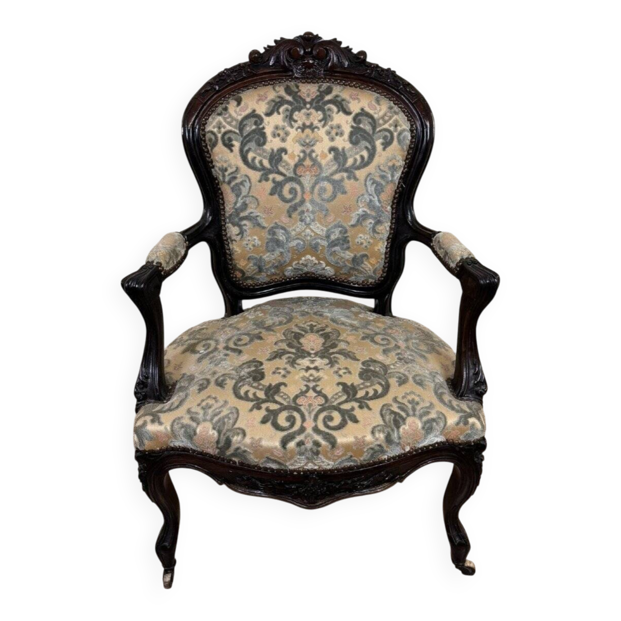LXVI Style Cabriolet Armchair in Rosewood