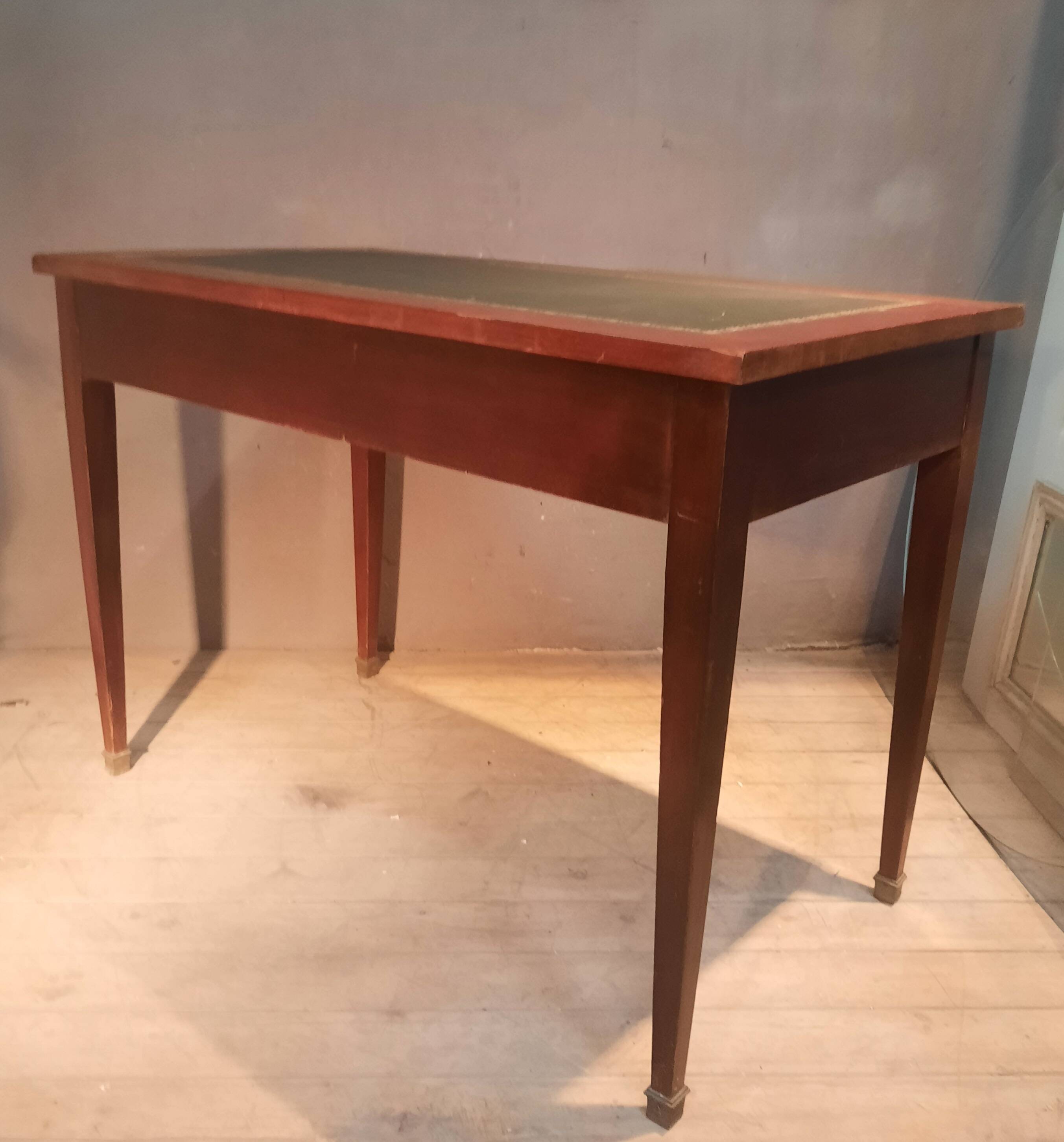 Directoire style desk table with 2 drawers