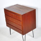 Buffet d'Erich Stratmann, tiroirs en teck, armoire en épingle à cheveux, années 1960