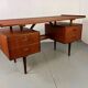 Mid-century Danish teak desk attributed to Louis van Teeffelen for Wébé, 1950s