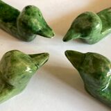 Set of 4 knife holders in varnished earth of Biot 1960